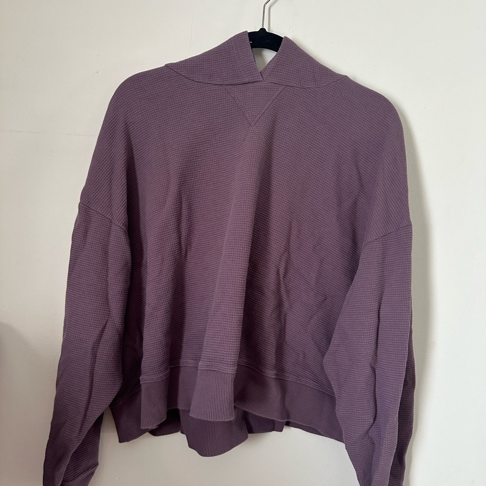 Have Mauve Waffle Knit Hoodie